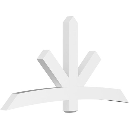 Ekena Millwork Alberta Architectural Grade PVC Gable Bracket, 84"W x 42"H x 4"D x 6"F, 12/12 Pitch GBP084X42X0406ALB00